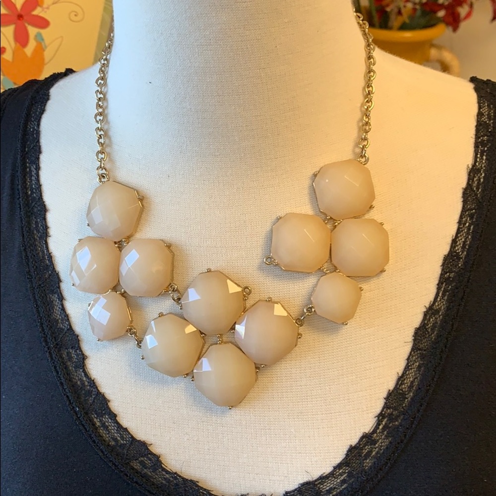 Cream stone chunky necklace